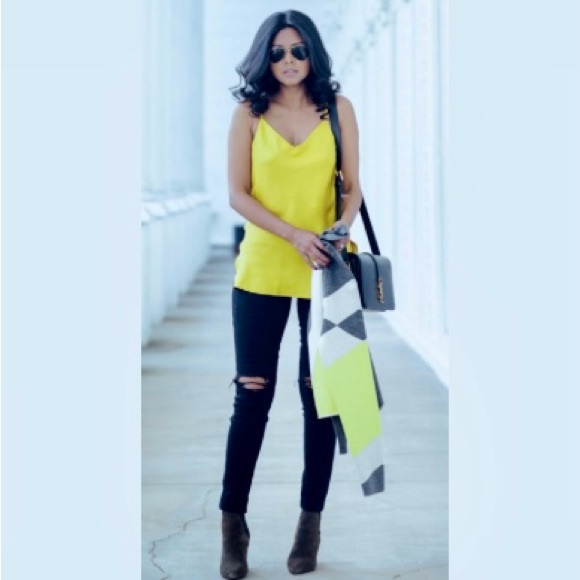 VENUS Two Layer Semi Sheer Yellow Cami Size S $14 - Picture 2 of 11